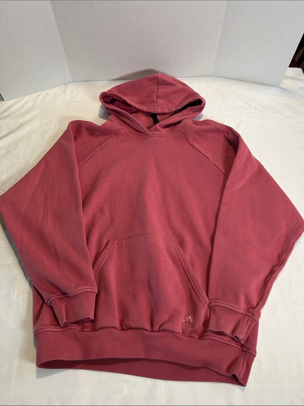 Adidas Sportswear Fleece Pullover Hoodie Mauve Rose Pink Size L Large